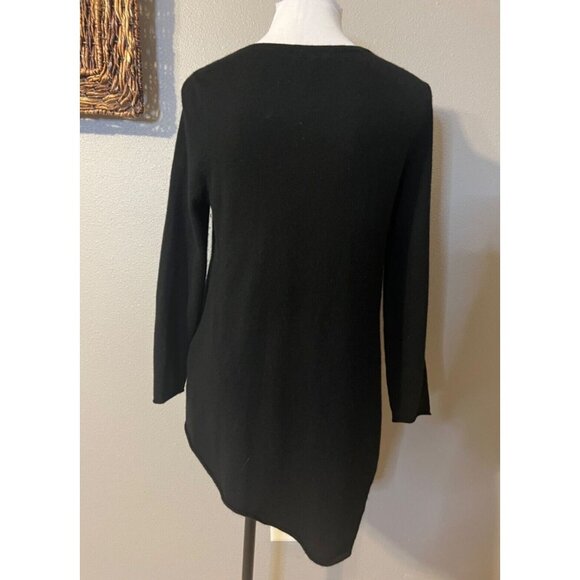 JOIE Women's Wool Cashmere Sweater S Small Black Tunic Longer Length - Picture 6 of 10
